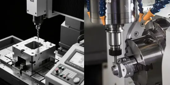 High-Precision Milling: CNC milling machines utilize a closed-loop control system to achieve micron-level repeat positioning accuracy. Through precise servo drives and high-resolution encoder feedback, multi-axis synchronization accuracy is ensured, meeting the demands of precision component manufacturing. Tolerances can reach ±0.005mm or even higher. Complex Geometric Shape Machining Capability: Through five-axis simultaneous machining and multi-axis machining technologies, CNC milling can produce complex surfaces, deep cavity structures, inclined holes, and other complex components that are difficult to achieve with traditional methods. The integrated CAD/CAM system directly converts 3D models into efficient cutting paths. High Production Efficiency and Automation: CNC milling machines are equipped with Automatic Tool Changers (ATC), enabling continuous multi-process machining. Machining centers support unattended operation and batch production, significantly reducing the machining cycle. High-speed milling technology enhances the material removal rate.